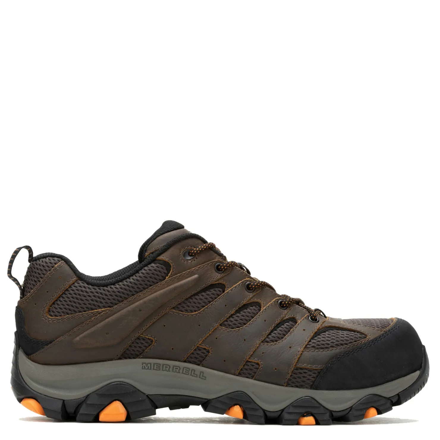 Sneakers & Athletics*Merrell Men's , Moab Vertex 2 Low Toe CF Safety Work Shoe - Wide Width Earth