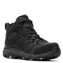 Work & Safety*Merrell Men's , Moab Vertex 2 Mid CF Safety Work Boot - Wide Width Black/Granite