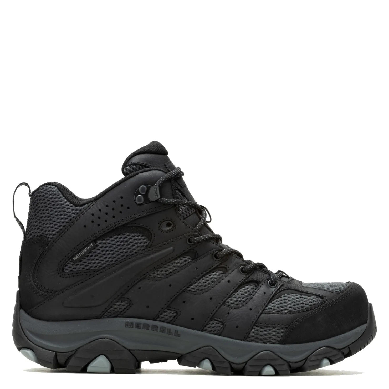 Boots*Merrell Men's , Moab Vertex 2 Mid CF Safety Work Boot - Wide Width Black/Granite