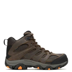 Work & Safety*Merrell Men's , Moab Vertex 2 Mid CF Safety Work Boot - Wide Width Earth