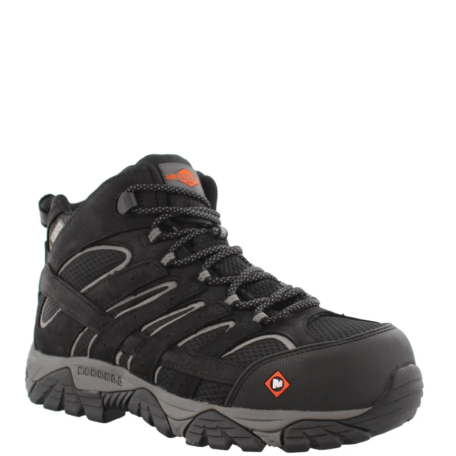 Boots*Merrell Men's , Moab Vertex Mid Waterproof Comp Toe - Wide Width Black