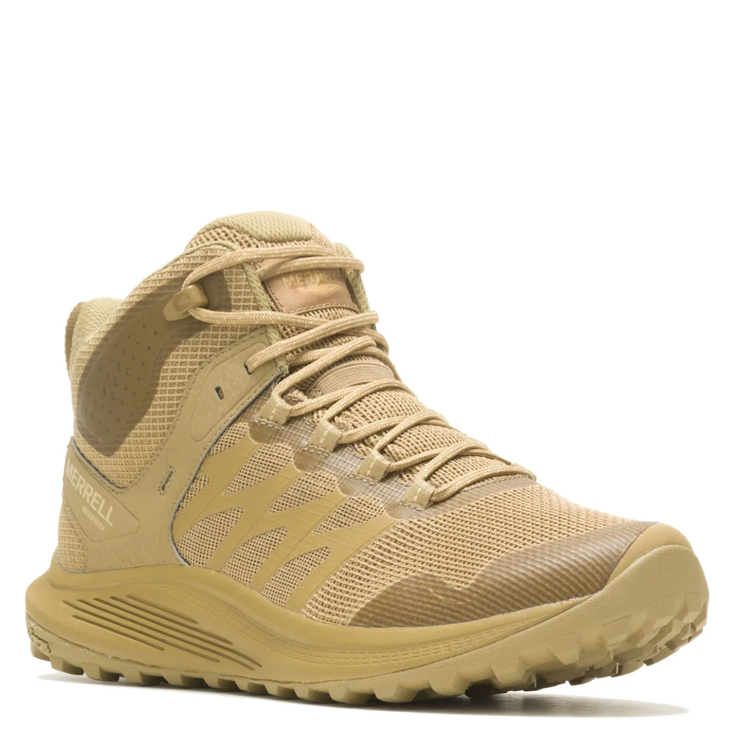 Boots*Merrell Men's , Nova 3 Mid Tactical Waterproof Hiking Boot - Wide Width Dark Coyote