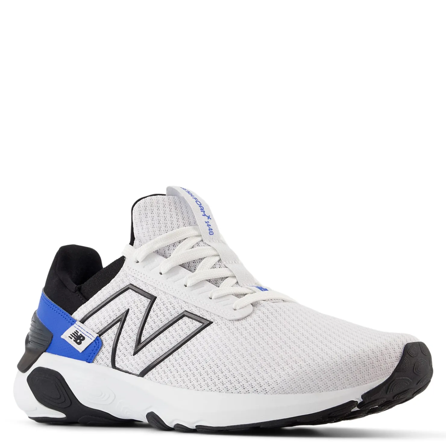 Running*New Balance Men's , 1440 v1 Running Shoe White/Black/Blue Oasis