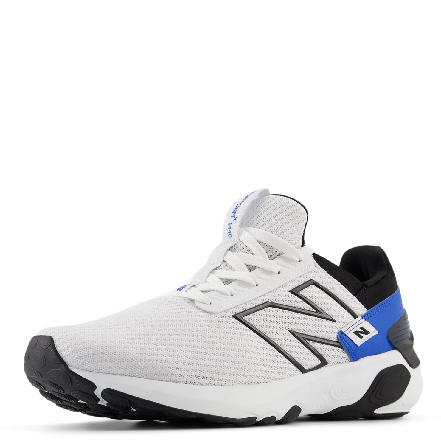 Running*New Balance Men's , 1440 v1 Running Shoe White/Black/Blue Oasis