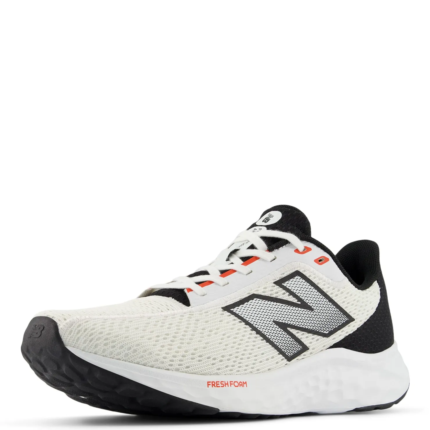 Running*New Balance Men's , Arishi Fresh Foam v4 Running Shoe White/Black/Neo Flame