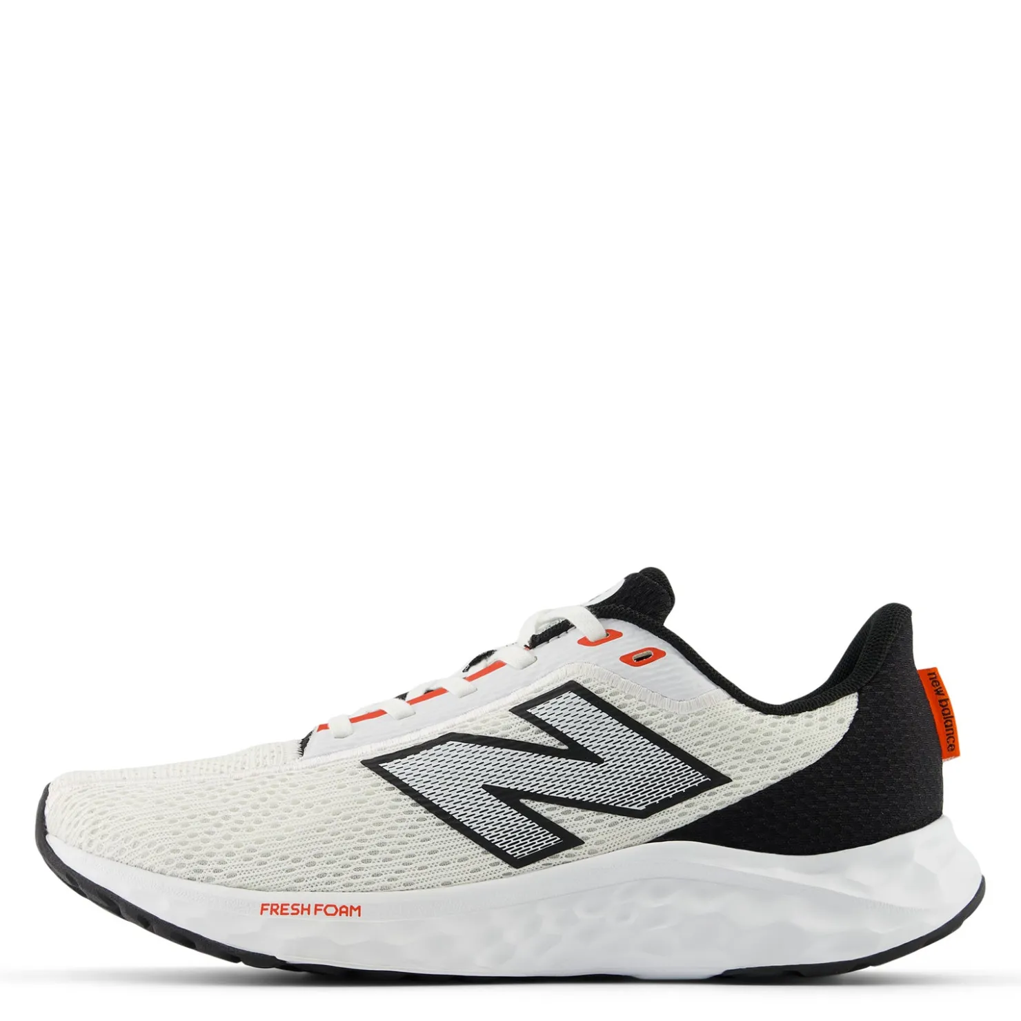 Running*New Balance Men's , Arishi Fresh Foam v4 Running Shoe White/Black/Neo Flame