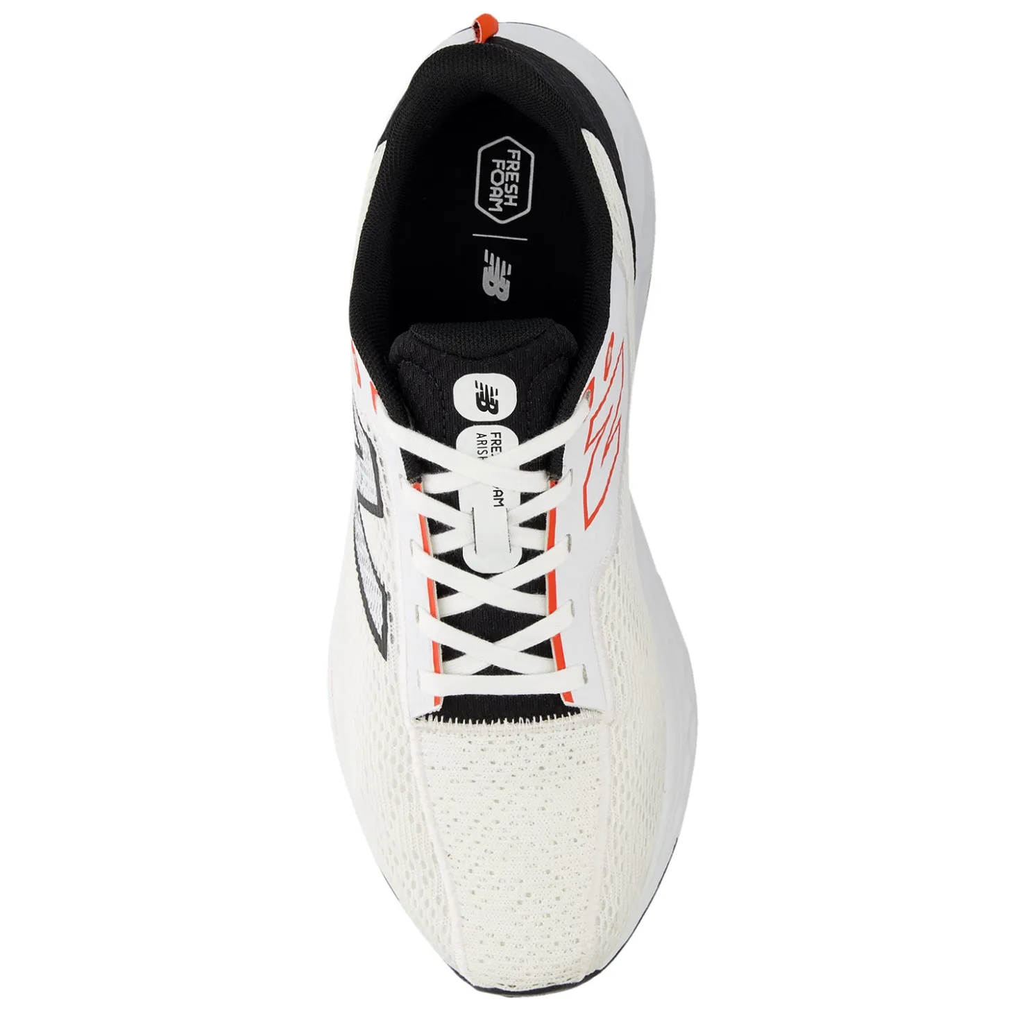 Running*New Balance Men's , Arishi Fresh Foam v4 Running Shoe White/Black/Neo Flame