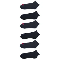 Socks*New Balance Men's , Athletic Quarter Socks - 6 Pack Black