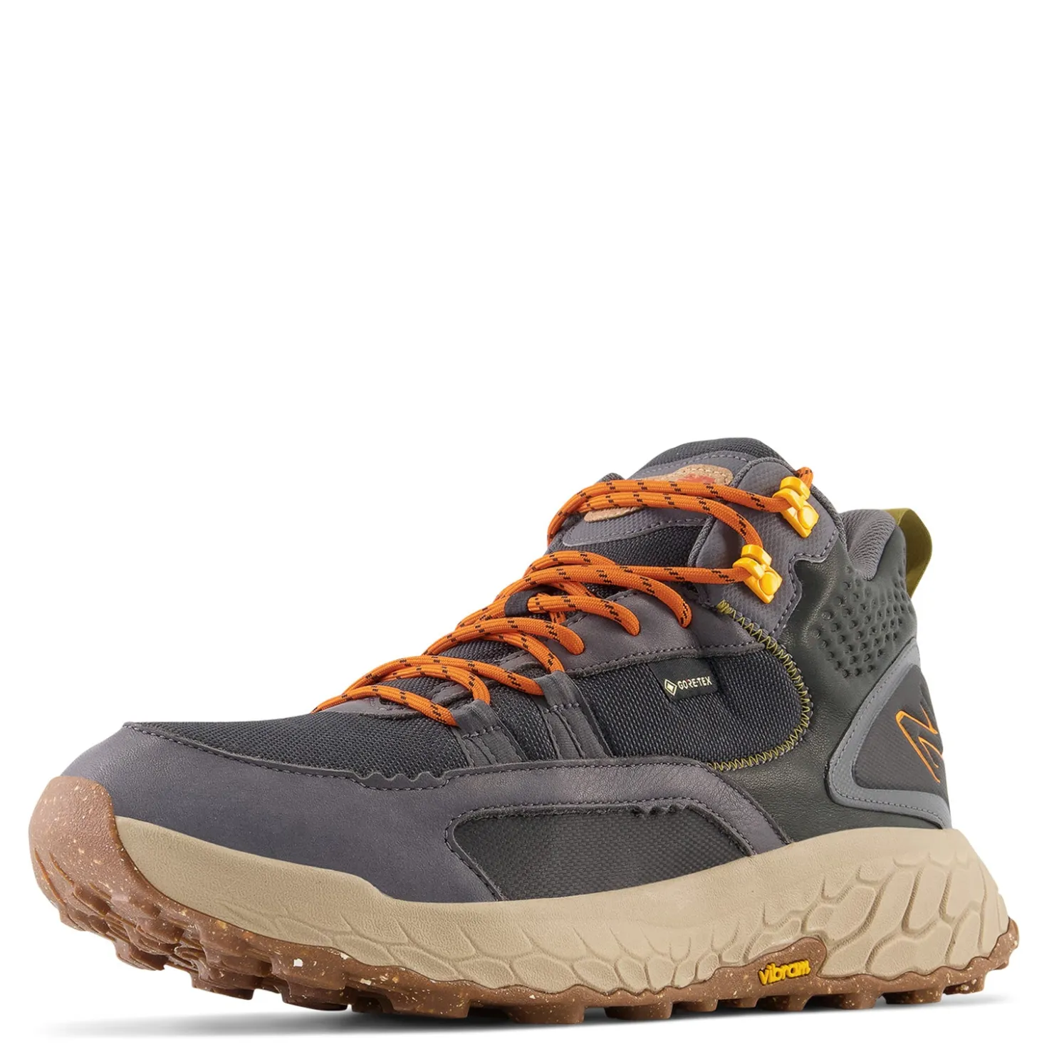 Trail & Hiking*New Balance Men's , Fresh Foam X Hierro Mid Trail Running Shoe Black Magnet Marigold
