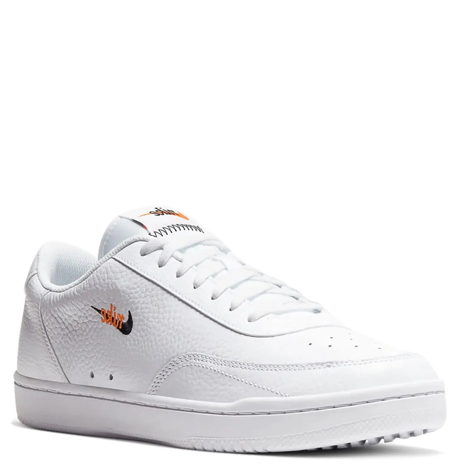 Fashion & Street*Nike Men's , Court Vintage Premium Sneaker White/Black/Orange