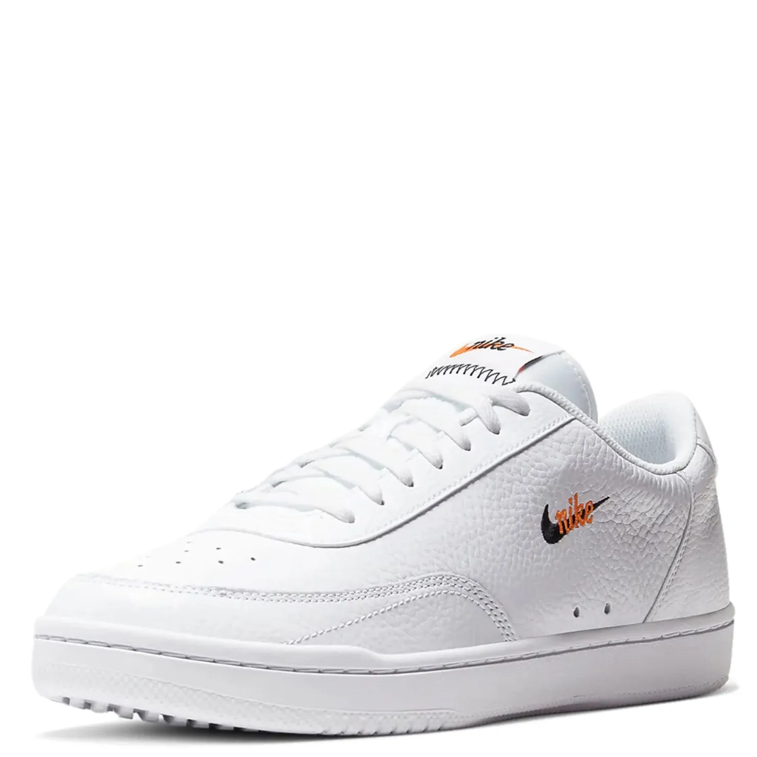 Fashion & Street*Nike Men's , Court Vintage Premium Sneaker White/Black/Orange