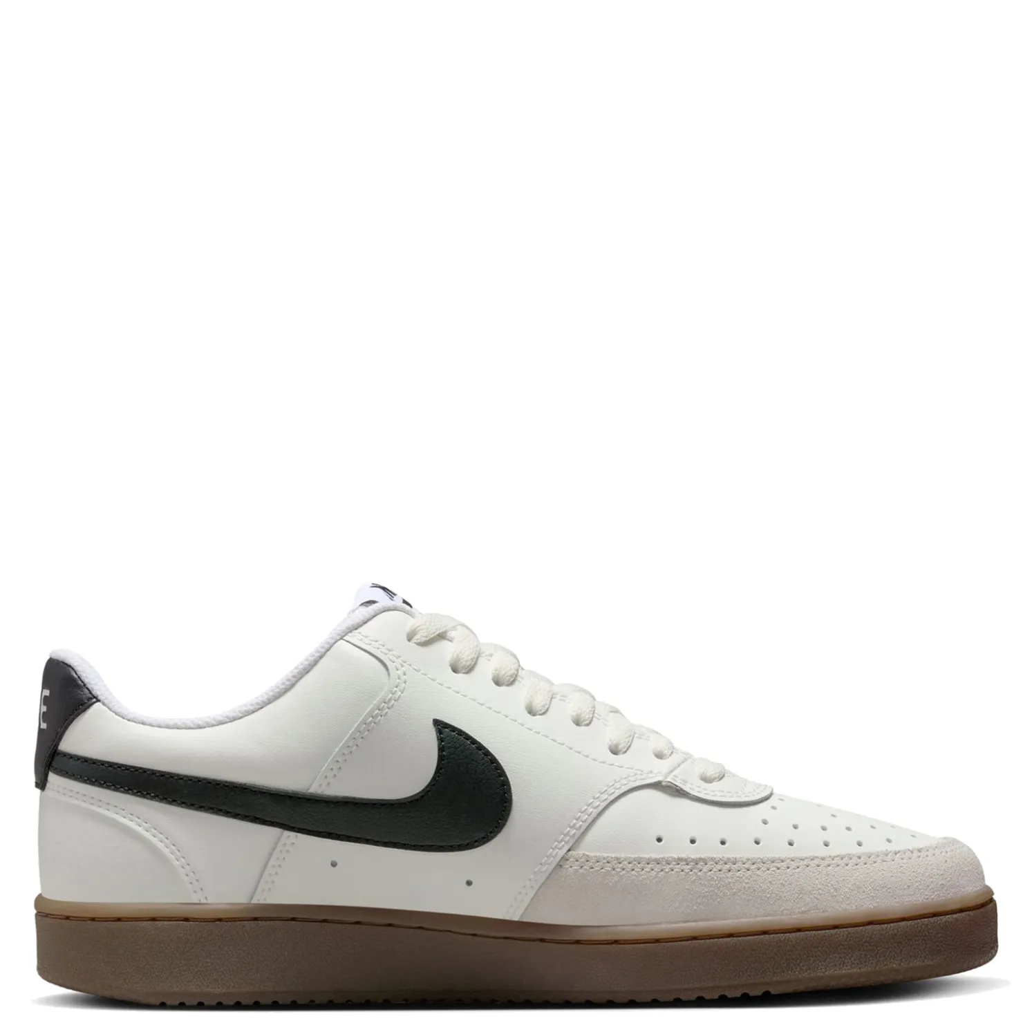 Fashion & Street*Nike Men's , Court Vision Low Sneaker Sail/Black-Lt Orewood Brn-White