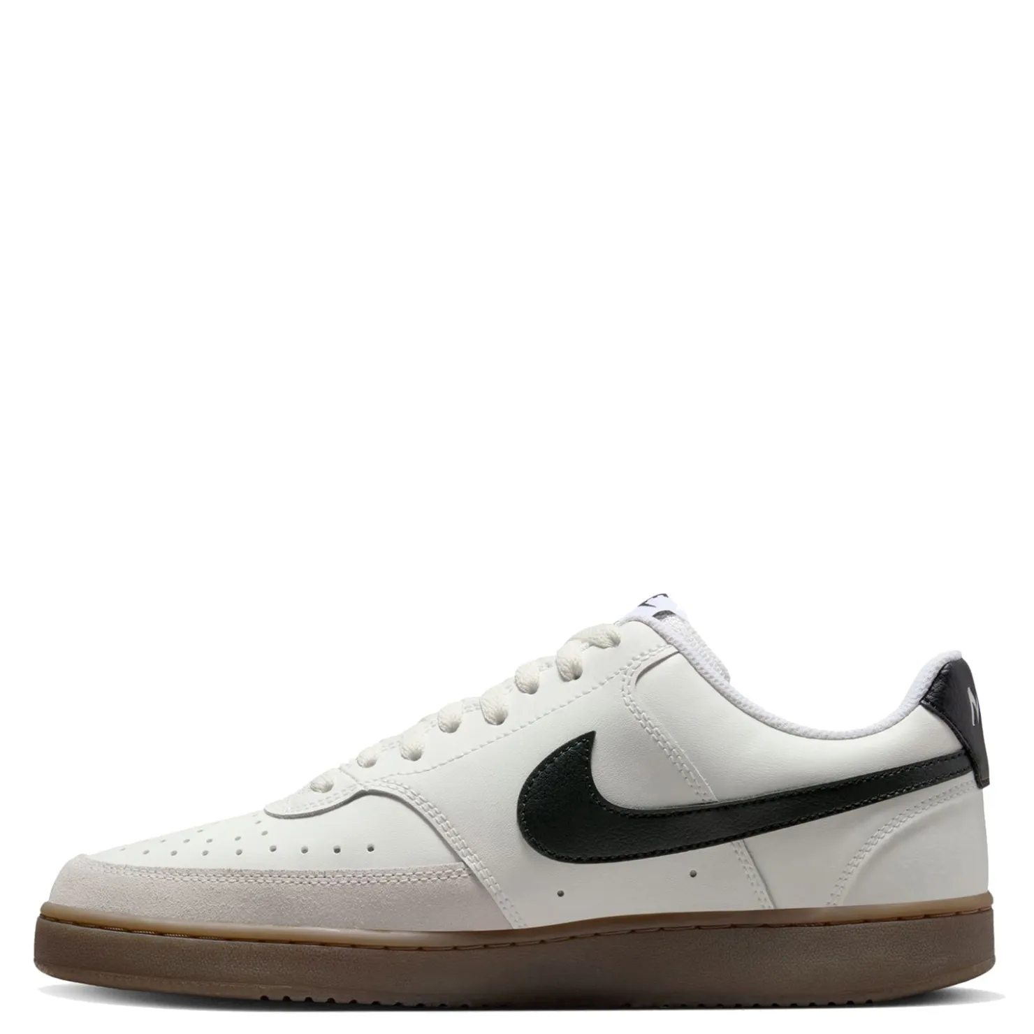 Fashion & Street*Nike Men's , Court Vision Low Sneaker Sail/Black-Lt Orewood Brn-White