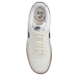Fashion & Street*Nike Men's , Court Vision Low Sneaker Sail/Black-Lt Orewood Brn-White