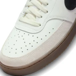 Fashion & Street*Nike Men's , Court Vision Low Sneaker Sail/Black-Lt Orewood Brn-White