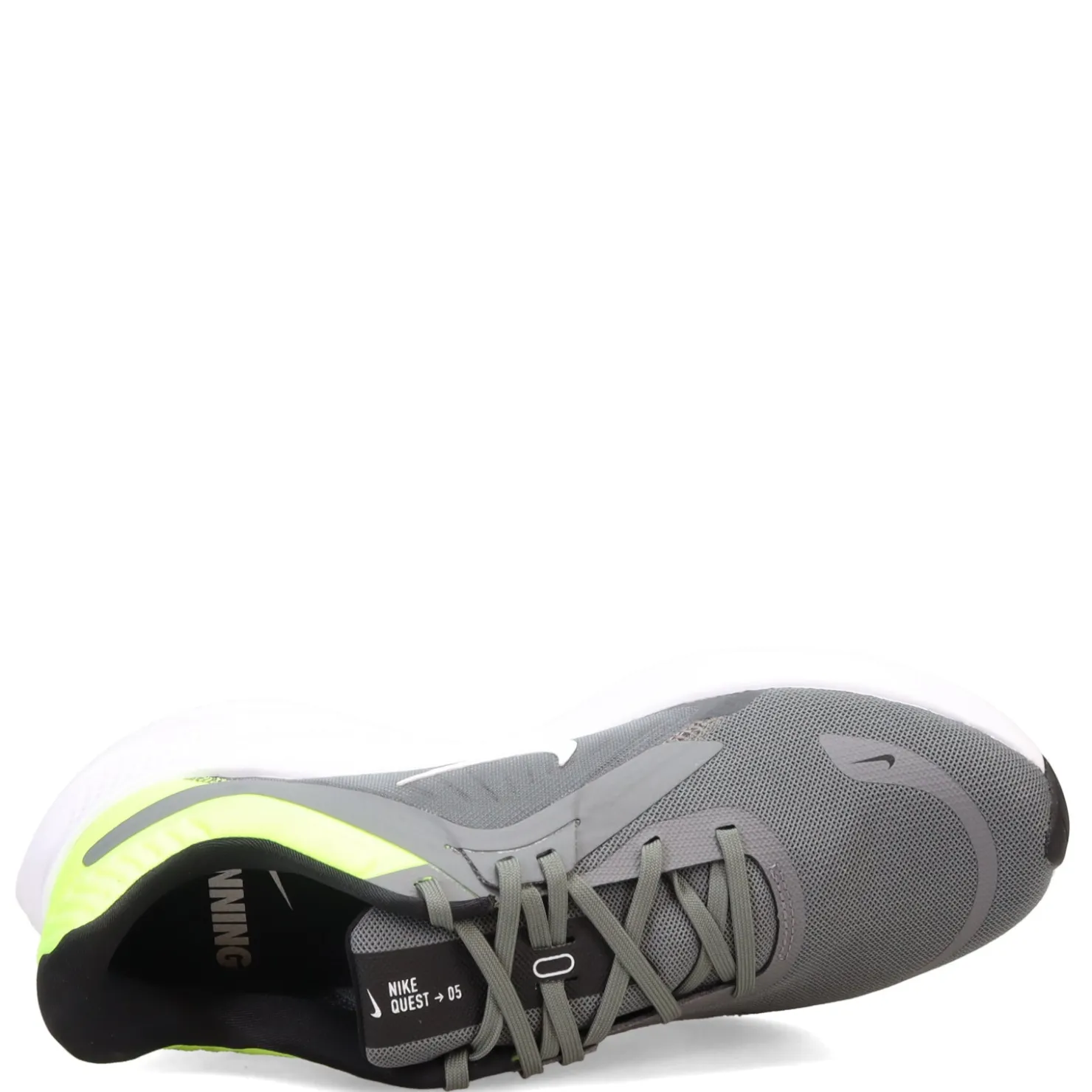 Running*Nike Men's , Quest 5 Running Shoe Grey/White/Lime