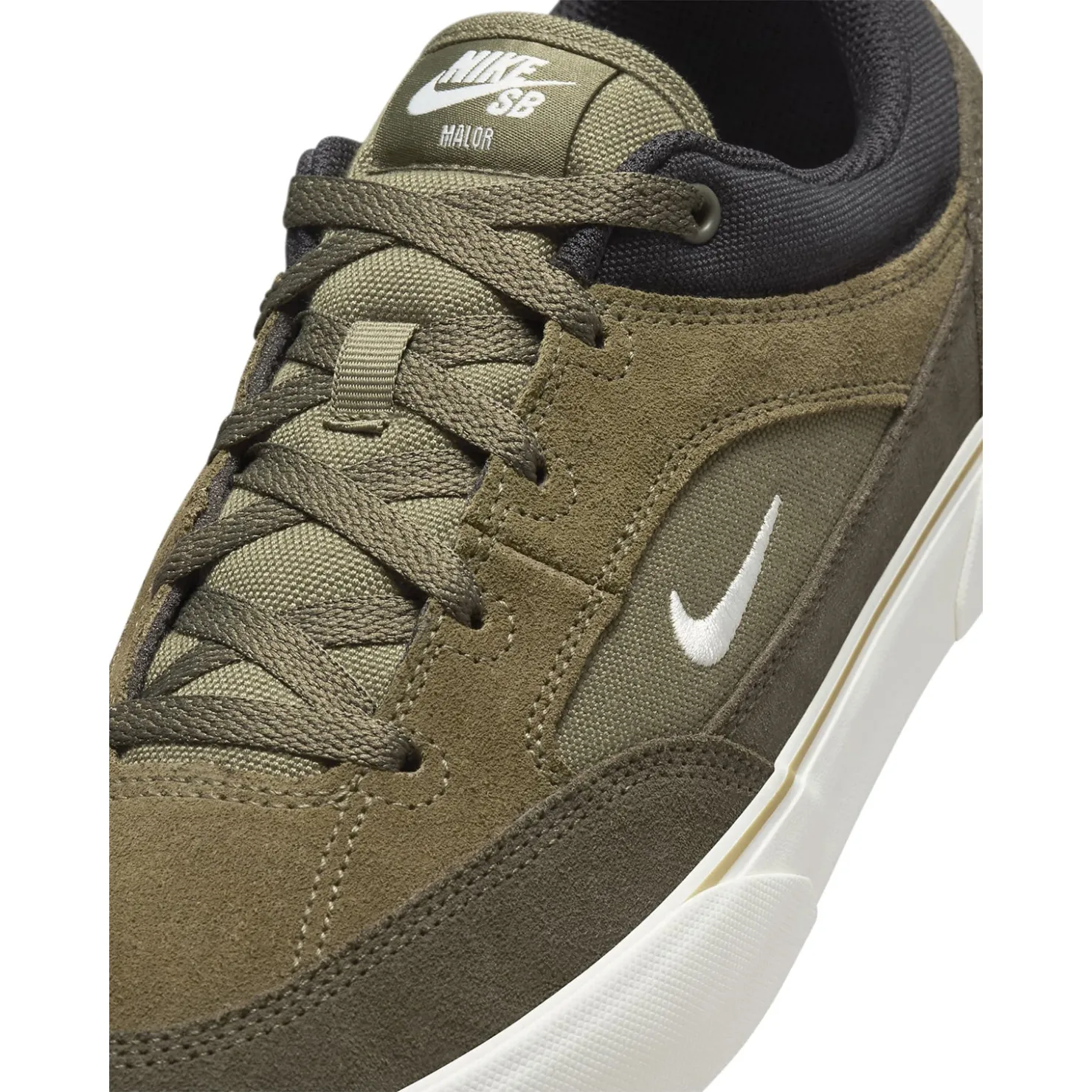 Fashion & Street*Nike Men's , SB Malor Skate Sneaker Medium Olive/Sail-Cargo Khaki-Black