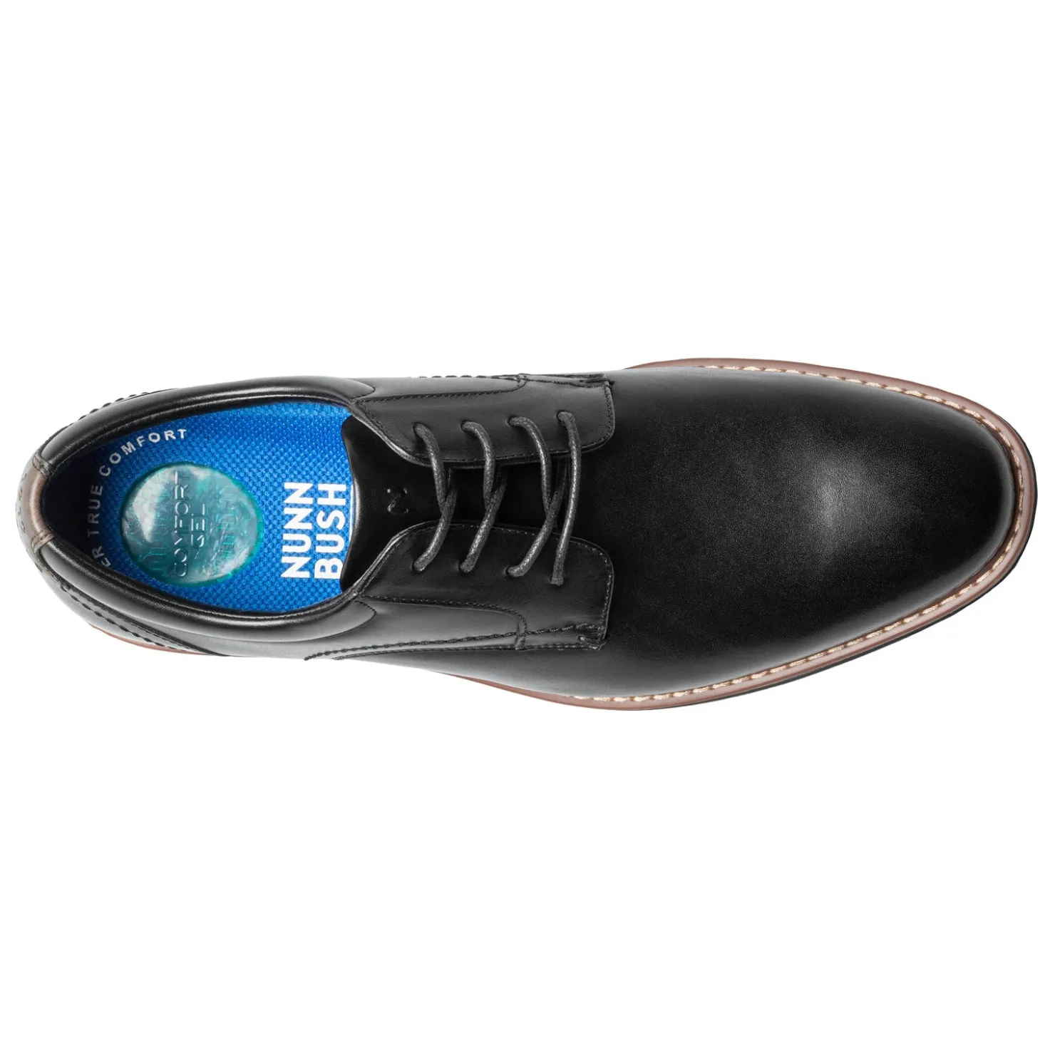 Dress*Nunn Bush Men's , Centro Flex Plain Toe Oxford Black