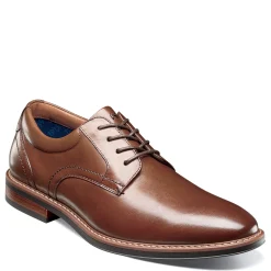 Dress*Nunn Bush Men's , Centro Flex Plain Toe Oxford Cognac