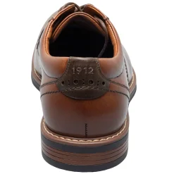 Dress*Nunn Bush Men's , Centro Flex Plain Toe Oxford Cognac