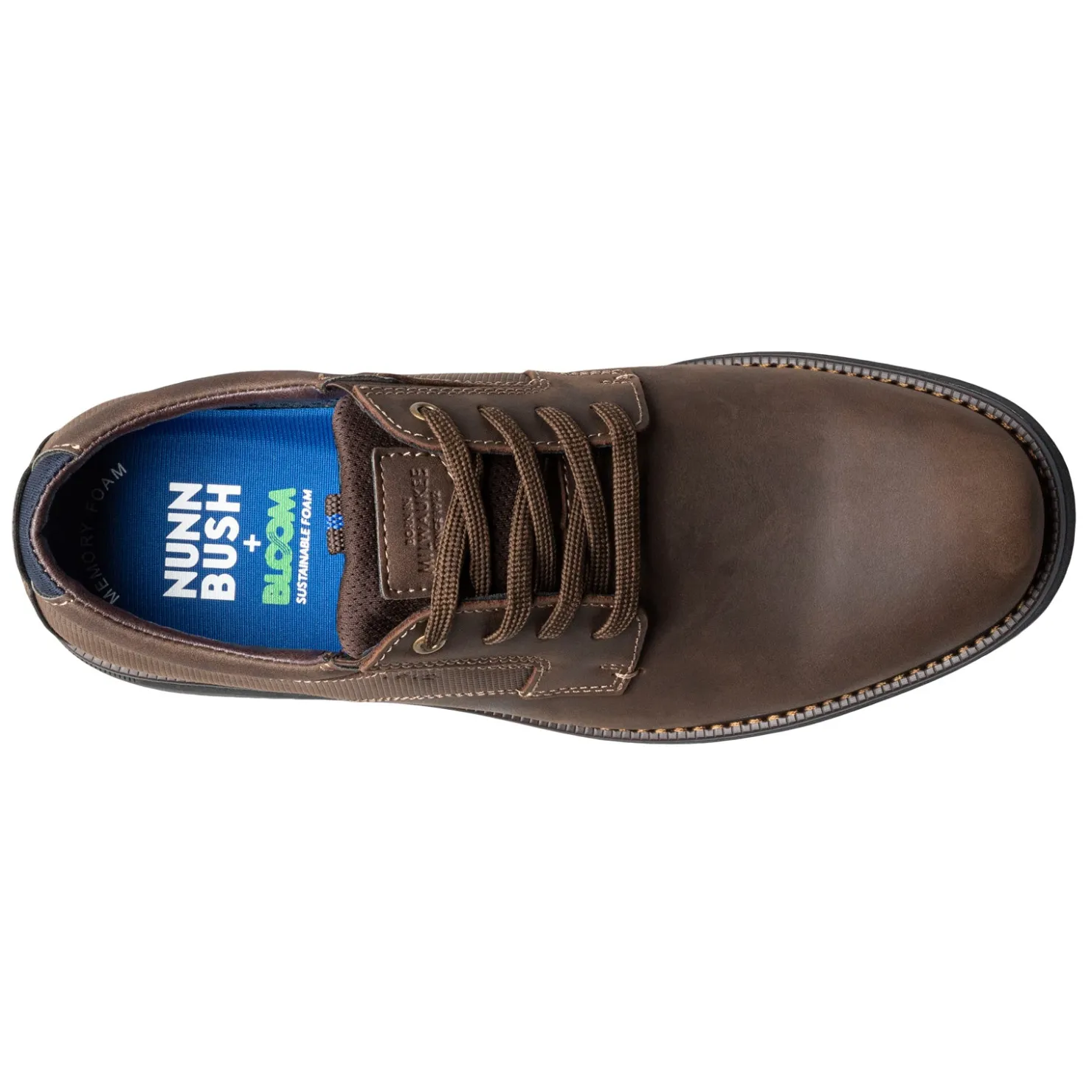 Oxfords*Nunn Bush Men's , Otto Plain Toe Oxford Brown