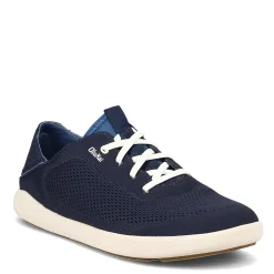 Boat Shoes*OluKai Men's , Moku Pae Boat Shoe Blue Beige