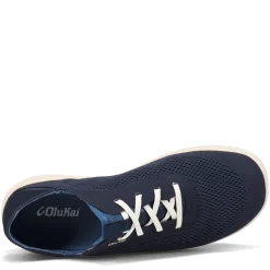 Boat Shoes*OluKai Men's , Moku Pae Boat Shoe Blue Beige