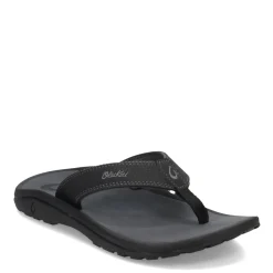 Flip Flops*OluKai Men's , Ohana Sandal Black/Dk Shadow