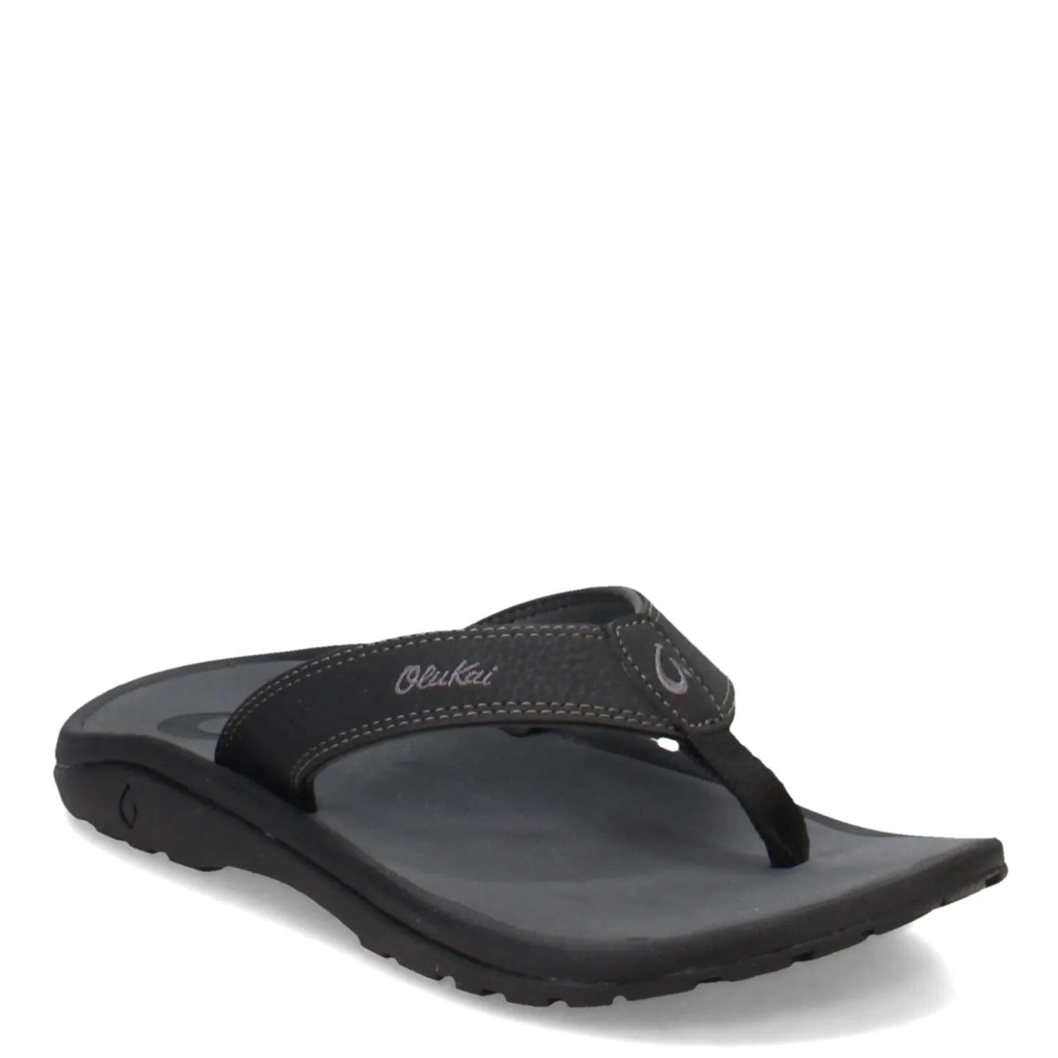 Sandals*OluKai Men's , Ohana Sandal Black/Dk Shadow