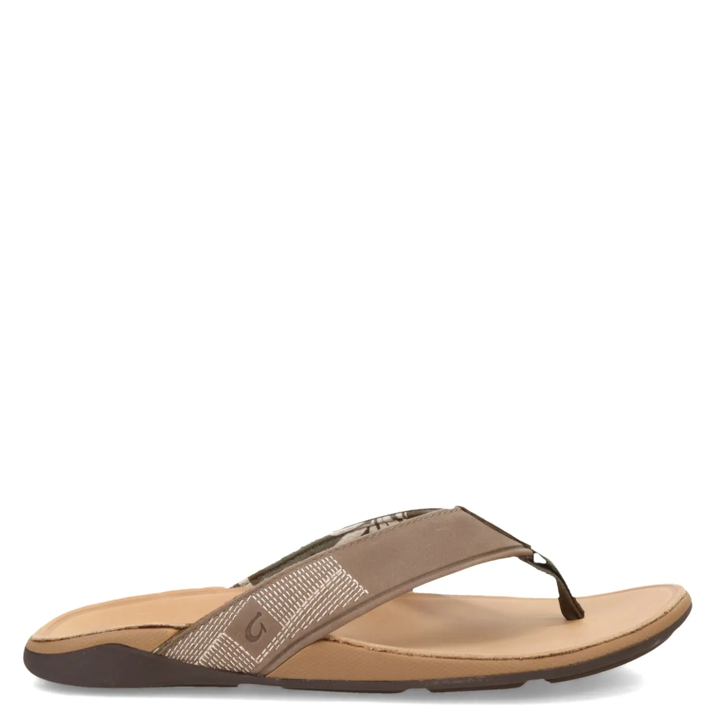 Flip Flops*OluKai Men's , Tuahine Sandal Hunter/Golden Sand