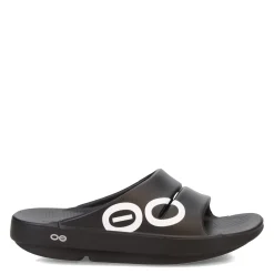 Sandals*OOFOS Men's , OOahh Sport Slide Sandal Black/White