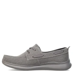 Boat Shoes*Propet Men's , Viasol Lace Boat Shoe Gray