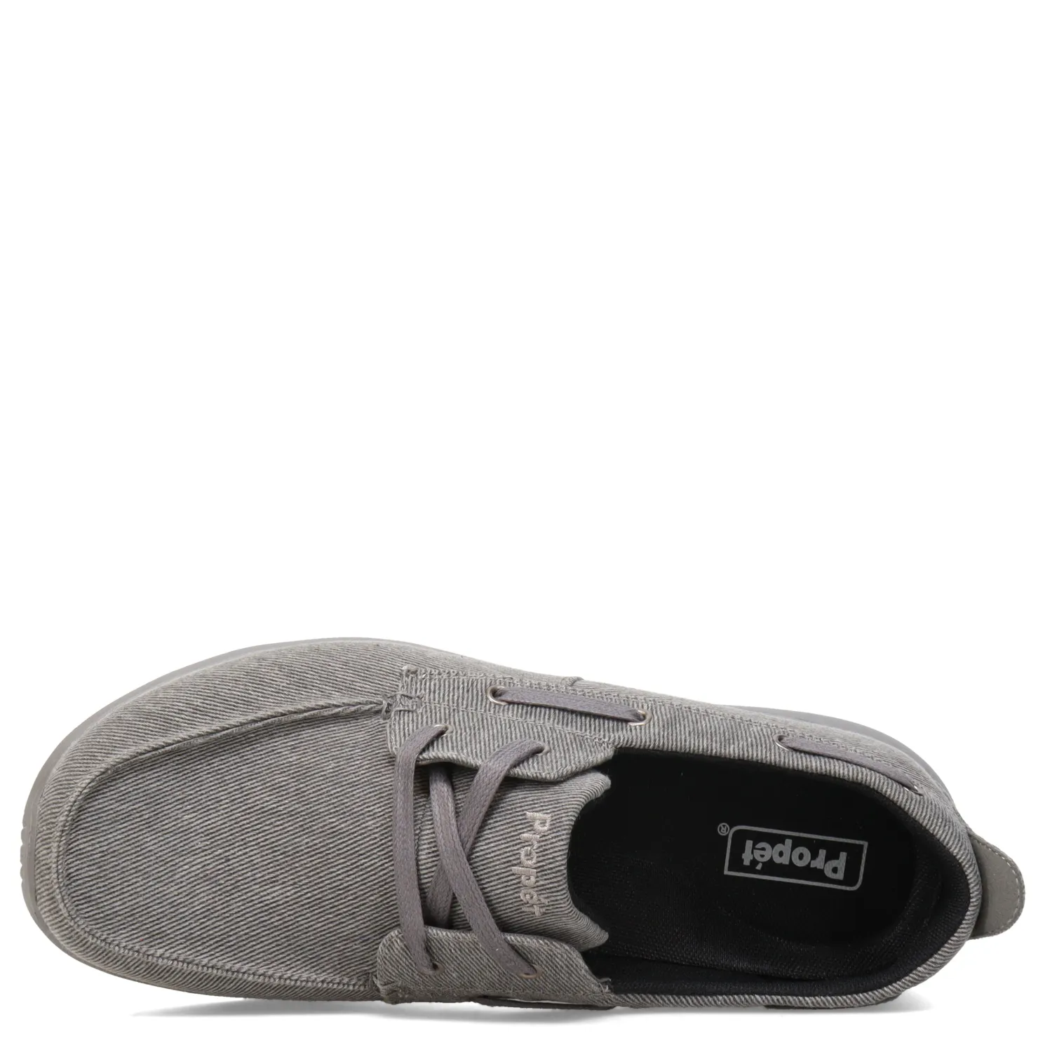 Boat Shoes*Propet Men's , Viasol Lace Boat Shoe Gray