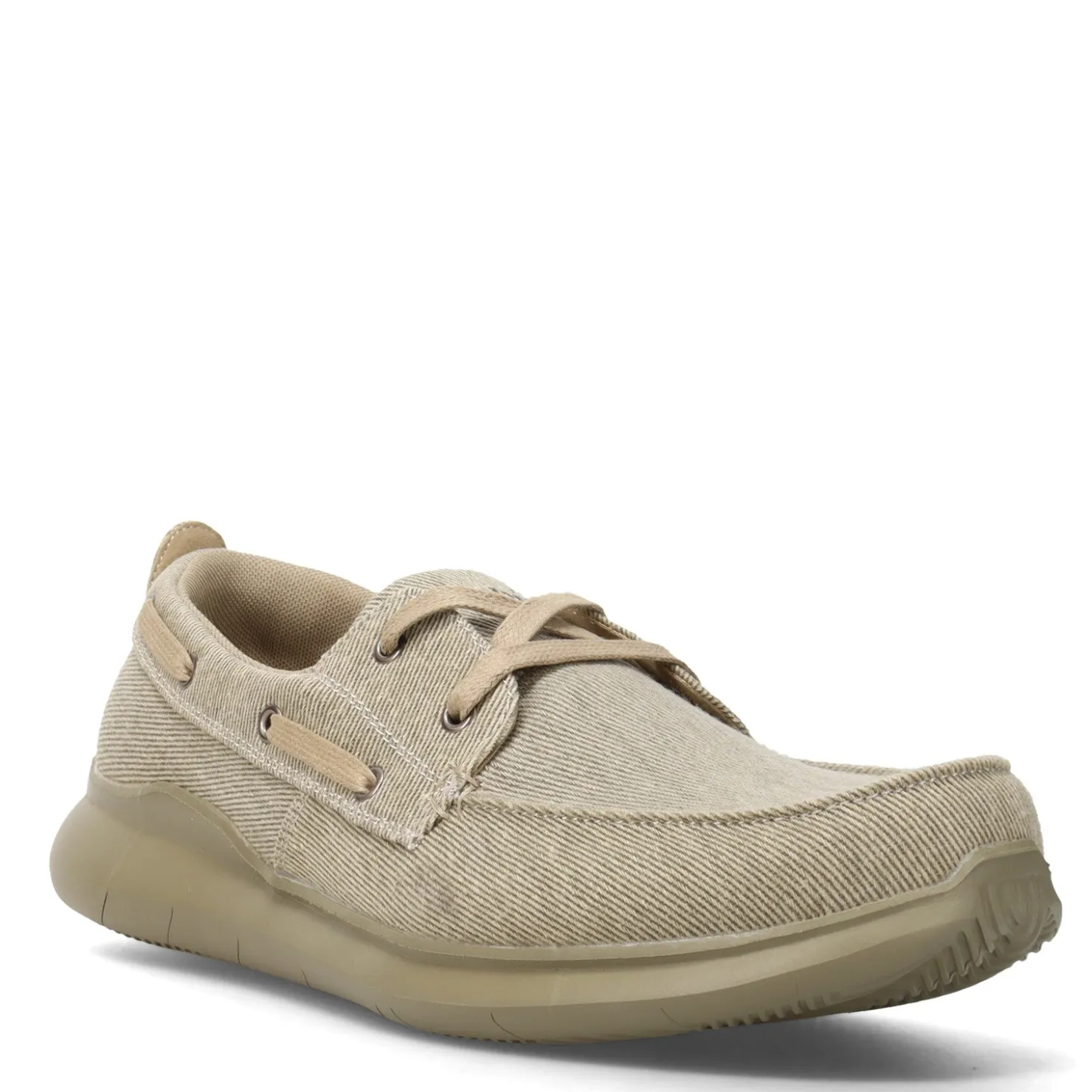 Boat Shoes*Propet Men's , Viasol Lace Boat Shoe Tan
