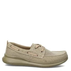 Boat Shoes*Propet Men's , Viasol Lace Boat Shoe Tan