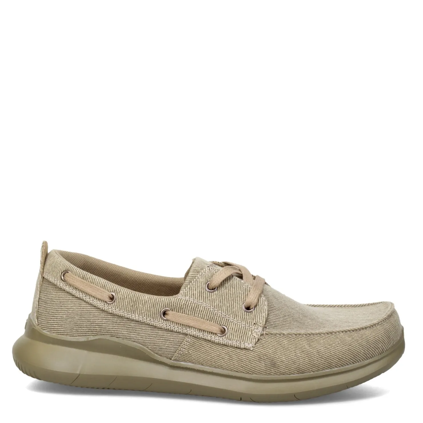Boat Shoes*Propet Men's , Viasol Lace Boat Shoe Tan