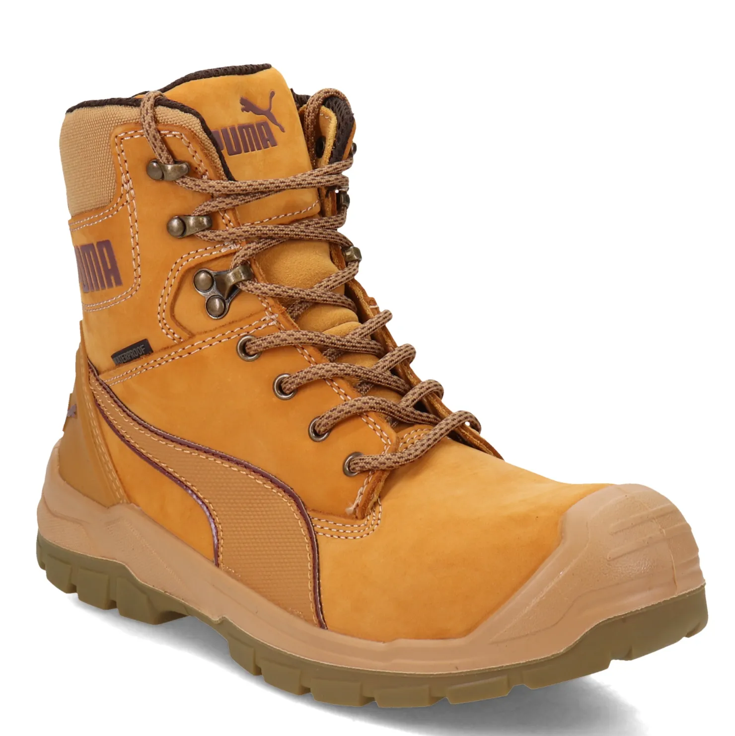 Boots*Puma Safety Men's Puma, Conquest 7 Inch CTX Waterproof Boot Wheat