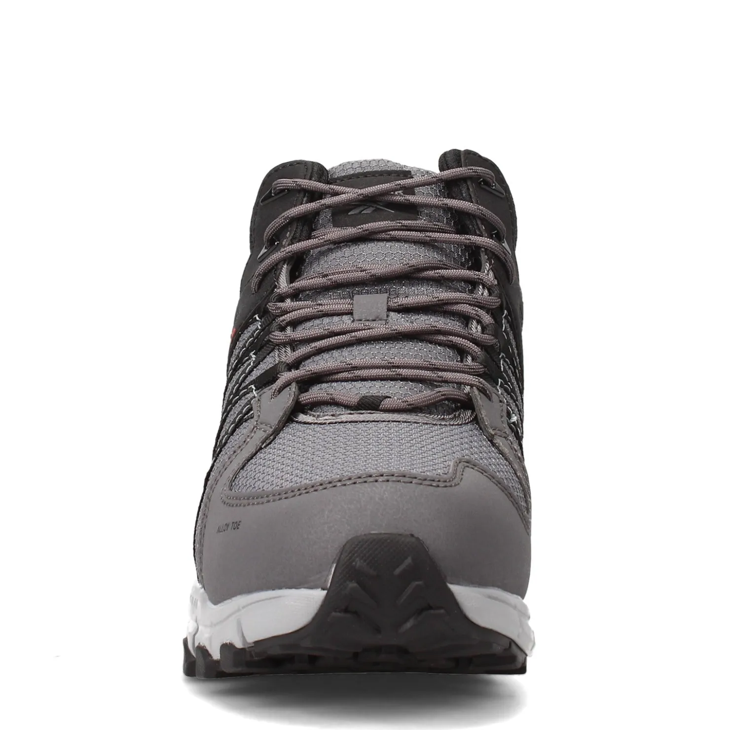 Boots*Reebok Work Men's , Trail Grip Mid Work Shoe Grey Black