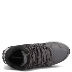 Boots*Reebok Work Men's , Trail Grip Mid Work Shoe Grey Black