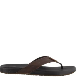 Sandals*Reef Men's , Cushion Bounce Thong Sandal Black/Brown