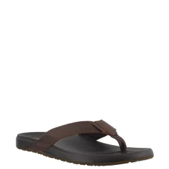 Sandals*Reef Men's , Cushion Bounce Thong Sandal Black/Brown