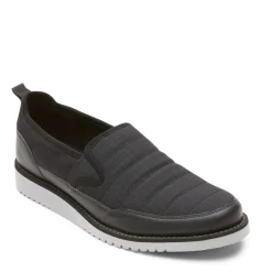 Slip-On Shoes*Rockport Men's , Axelrod Quilted Slip-On Black Ripstop