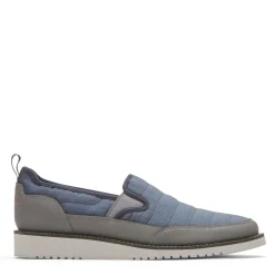 Slip-On Shoes*Rockport Men's , Axelrod Quilted Slip-On Navy Ripstop