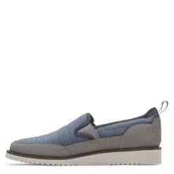 Loafers*Rockport Men's , Axelrod Quilted Slip-On Navy Ripstop