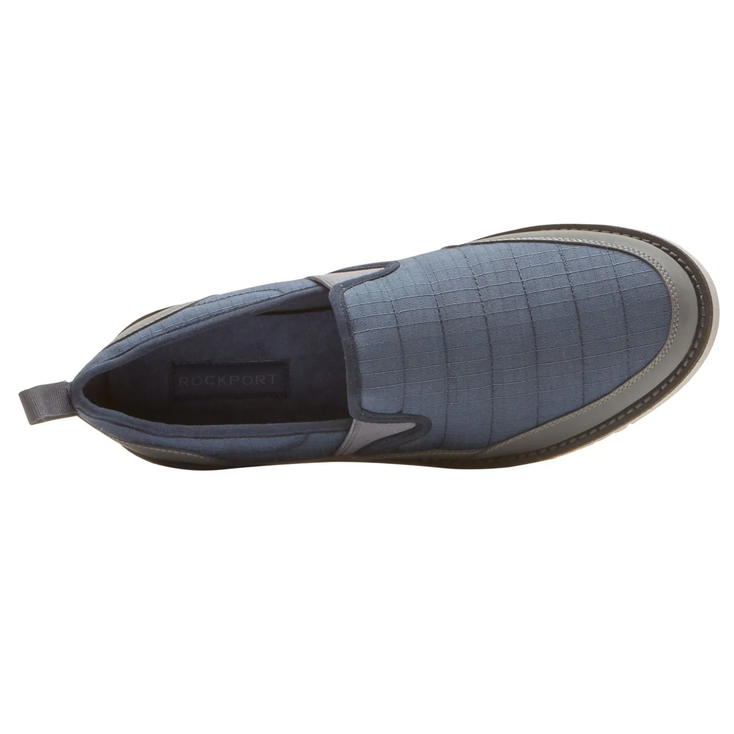 Loafers*Rockport Men's , Axelrod Quilted Slip-On Navy Ripstop