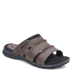 Sandals*Rockport Men's , Darwyn 3 Band Slide Sandal Brown