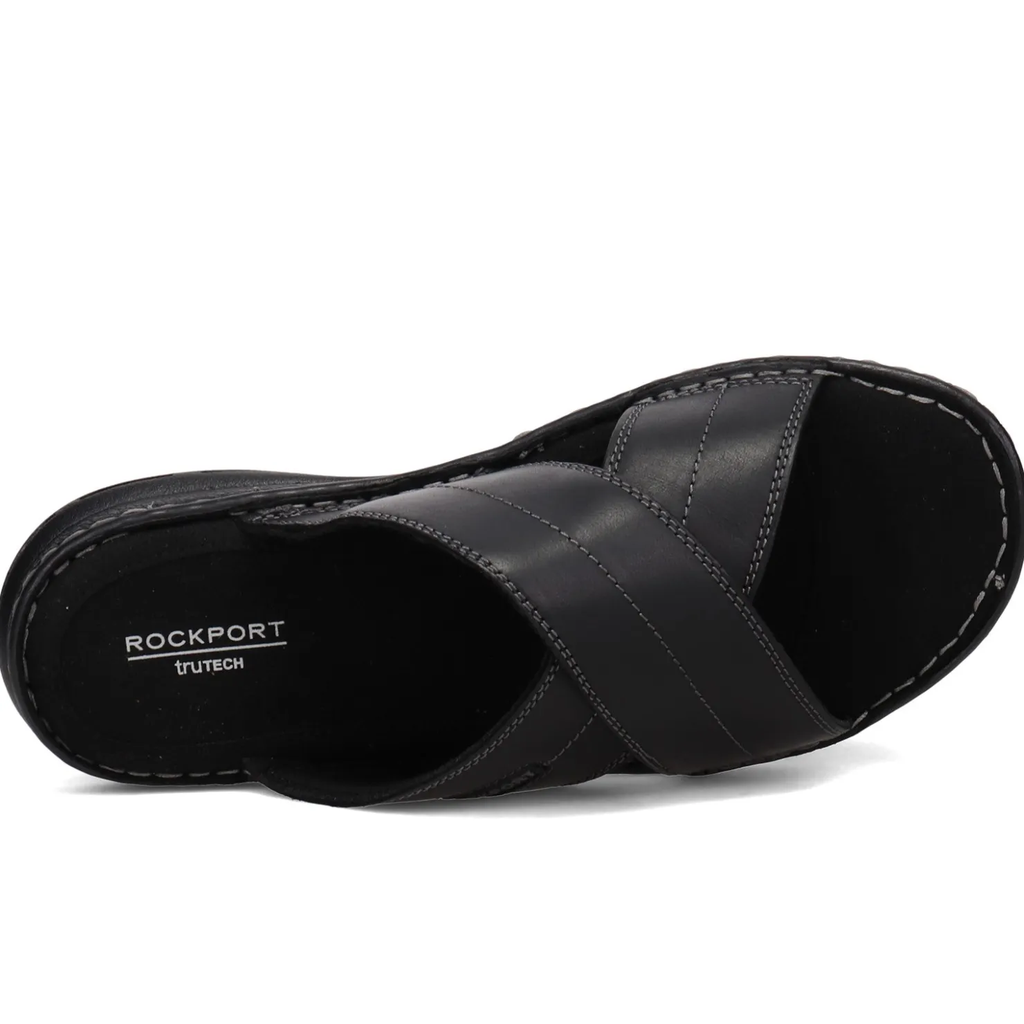 Slides*Rockport Men's , Darwyn Cross Band Slide Sandal Black