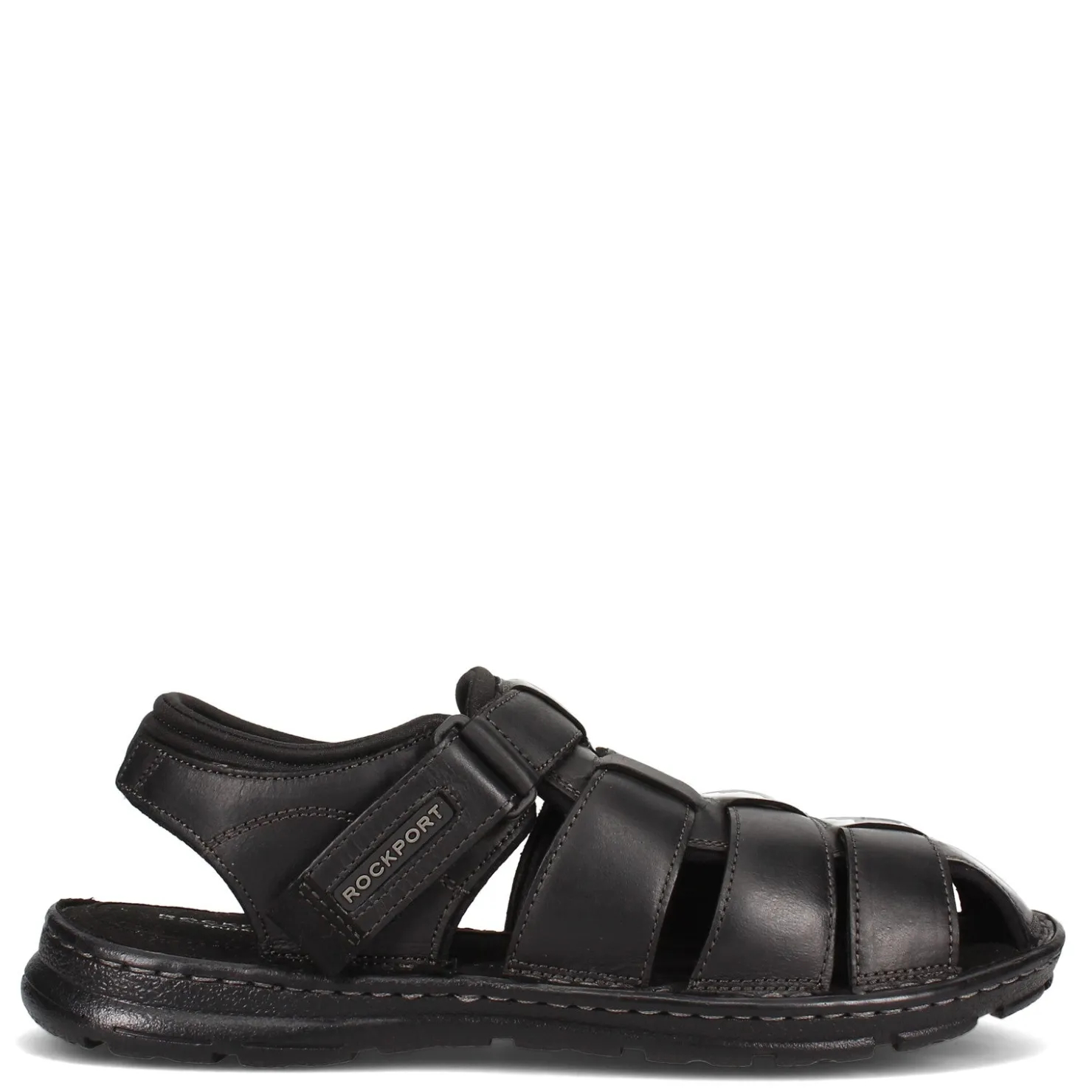 Sandals*Rockport Men's , Darwyn Fisherman Sandal Black