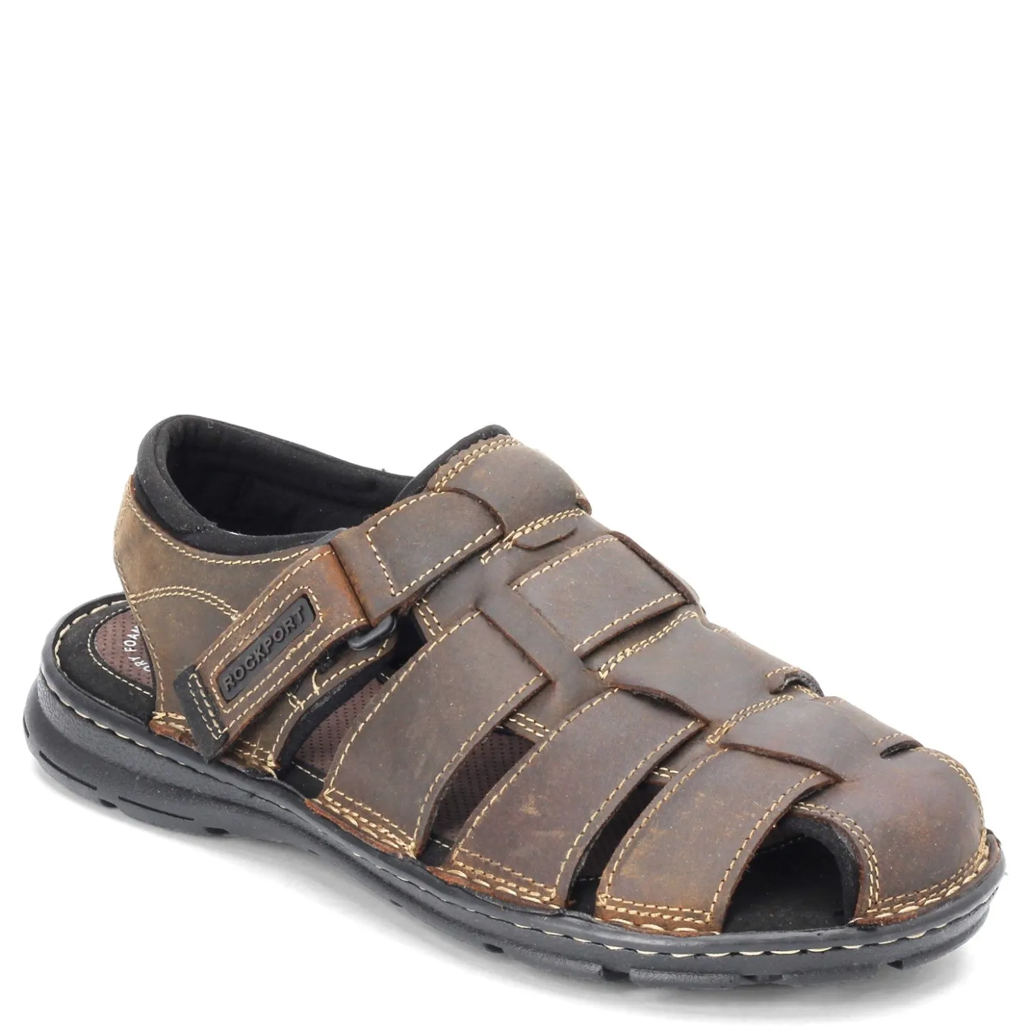 Sandals*Rockport Men's , Darwyn Fisherman Sandal Brown