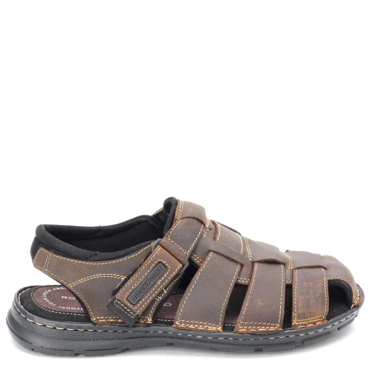 Sandals*Rockport Men's , Darwyn Fisherman Sandal Brown